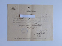 Nakaznica.Občina Šentvid na Vipavskem.Podgrič