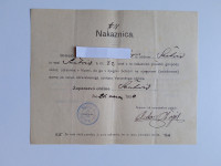 Nakaznica.Občina Šentvid na Vipavskem