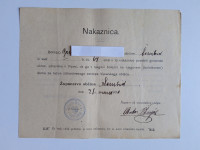 Nakaznica.Občina Šentvid na Vipavskem