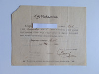 Nakaznica.Županstvo občine Col pri Vipavi.Sanabor