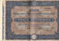 OBVEZNICA ŽELEZNICE - "DONAVA-SAVA-JADRANSKO MORJE", 1931