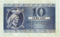 Slovenija 10 rupnikovih lir 1944 lirski bon Denarnega zavoda Slovenije