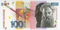 Slovenija 100 tolarjev 2003 / pretisk 2004 , serija CC ,  UNC