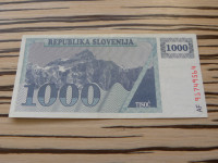 Slovenija 1000 tolarjev 1991