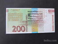 Slovenija 200 tolarjev 1997 UNC BREZ serijske št. REDKO
