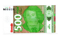 SLOVENIJA-500 KLASOV (2.varijanta)fantazijski bankovec