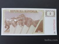 Slovenija BON 2 tolarja 1990 UNC NADOMESTNA SERIJA ZA