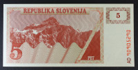 Slovenija BON 5 enot 1990 - AD - UNC