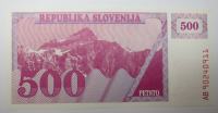 SLOVENIJA Bon 500 Tolarjev 1990 1991 UNC Serija AB