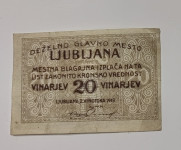 SLOVENIJA - LJUBLJANA 20 VINARJEV 1919
