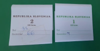 SLOVENIJA Pasici za bankovca 1 in 2 tolarja 1990