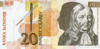 SLOVENIJA - UNC bankovec 20 SIT (SI-P12a)