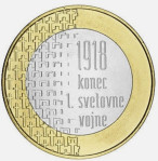 3 € UNC Slovenija 2018 – 1918 Konec 1. svetovne vojne