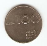 KOVANEC 100 TOLAR 1991-2001 Slovenija