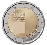 KOVANEC 2 eur 100 LET UNIVERZE V LJUBLJANI Slovenija 2019 evro € euro