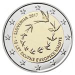 Kovanec 2 Evra, Eura, EUR, €, 10 let skupne Evropske valute Slovenija