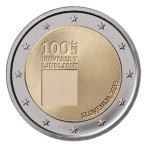 Kovanec 2 Evra, Eura, EUR, €, 100 let Univerze v Ljubljani, Slovenija