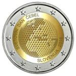 Kovanec 2 Evra, Eura, EUR, €, Dan čebel, čebela, Slovenija, Slovenia