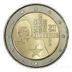 Kovanec 2 Evro, Euro, EUR, €, Franc Rozman Stane, Slovenija, Slovenia