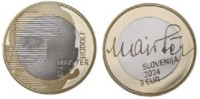 Kovanec 3€ UNC - 2024 Rudolf Maistr