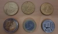 Kovanci slovenski tolarji za uporabo žetona