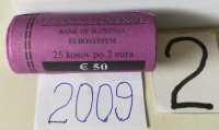 Rolice spominskih evro kovancev Banke Slovenije 25 X 2€
