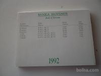 Set tolarskih kovancev banke Slovenija 1992