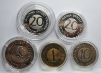 SLOVENIJA 1 2 10 20 50 Tolar Tolarjev PROOF PP UNC 2003 2004 2005 2006