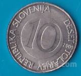 SLOVENIJA - 10 tolarjev 2000, 2001, 2002, 2004, 2005,