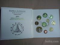 Slovenski set evrskih kovancev 2011 Proof (poliranci)