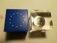 Spominski euro kovanec Slovenije za 3 eure/2008 v stekleni kocki