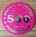 Žeton JVZ Pusher 500 points roza premer 48mm