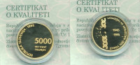 Zlatnik 5000 Tolarjev 1995 -Zmaga