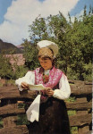 Gorenjska narodna noša poslana 1969 odlično ohranjena