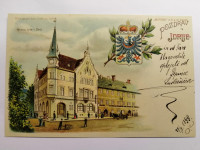 IDRIJA 1899 - Mestna hiša, grb, čudovita!!
