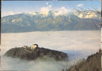 Kamnik-Stari grad s Kamniškimi alpami-poslana odlično ohranjena