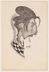 Karikatura Bratož Remigij Migio šah šahisti 1951 Stojan Puc