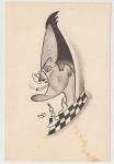 Karikatura Bratož Remigij Migio šah šahisti 1951 Vasja Pirc