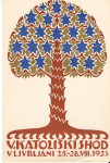 Katoliška razglednica shoda v Ljubljani 1923 razglednica
