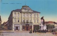 KJUBLJANA 1915 - Prešernov spomenik in lekarna na Marijinem trgu