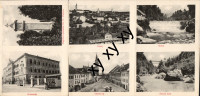 Kranj, tridelna razglednica, 19??, Krainburg, železniška postaja