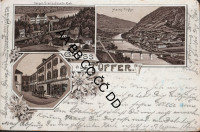 Laško, litografija, 1899, Gruss aus Tüffer, železnica
