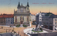 LJUBLJANA 1917 - Marijin trg, Prešernov spomenik