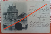LJUBLJANA - FRANČIŠKANSKA CERKEV, MOST, 1897