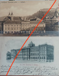 LJUBLJANA - REALKA IN ČOPOVA S POŠTO IN DUNAJSKO CESTO, 1898/1910