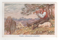 MAKSIM GASPARI  1922 - Pastir s piščaljo, št.168, poslana!!!
