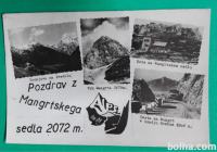 Mangartsko sedlo 1964 potovana razglednica