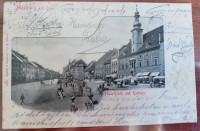 MARIBOR - GLAVNI TRG S TRŽNICO IN MESTNO HIŠO, 1900