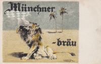 MUNCHNER BRAU 1932 - Reklamna razglednica za pivo