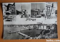 PIRAN 1966 potovana razglednica